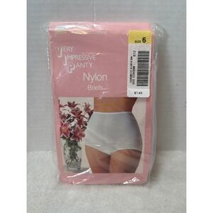 NOS VTG VIP Very Impressive Panty Nylon Briefs Assorted Colors Size 6 3 Pairs